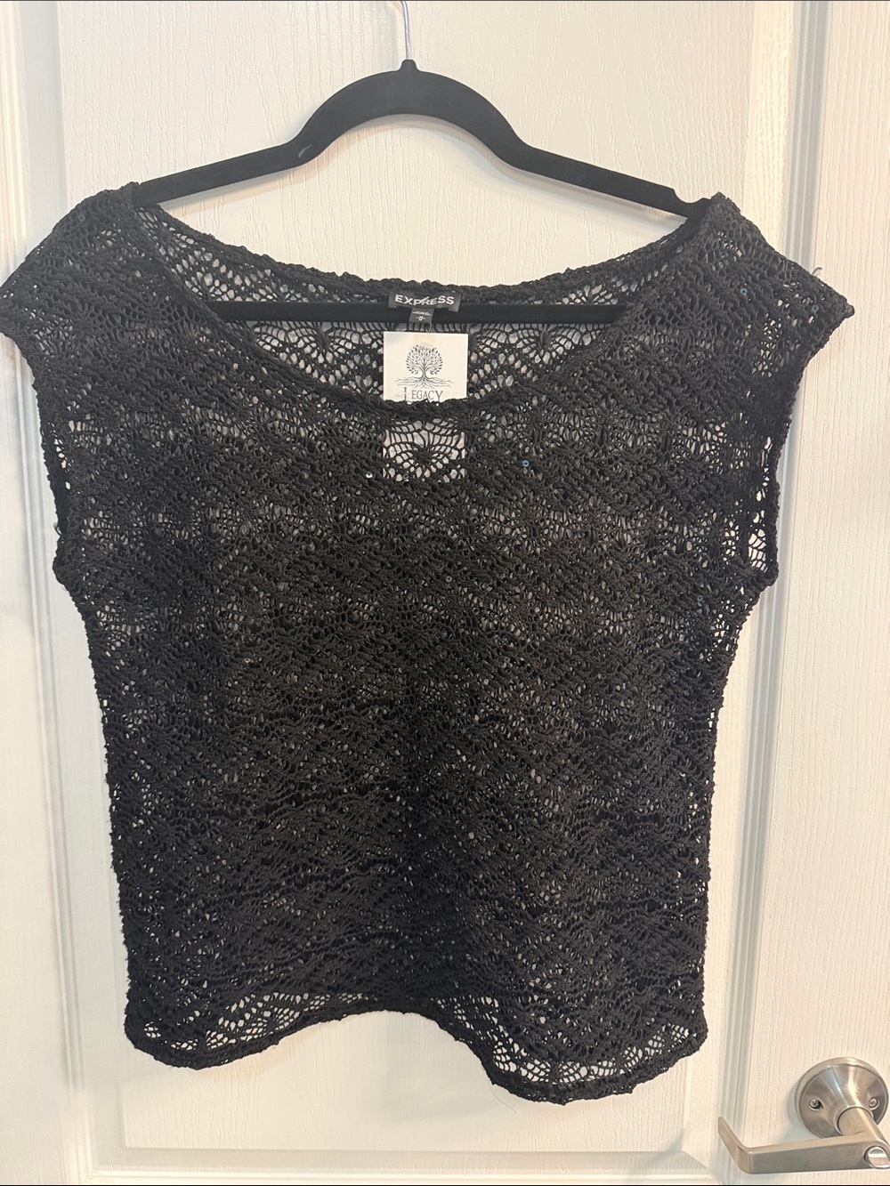 Boho Chic Express Net Open-Knit Sweater Tank Top